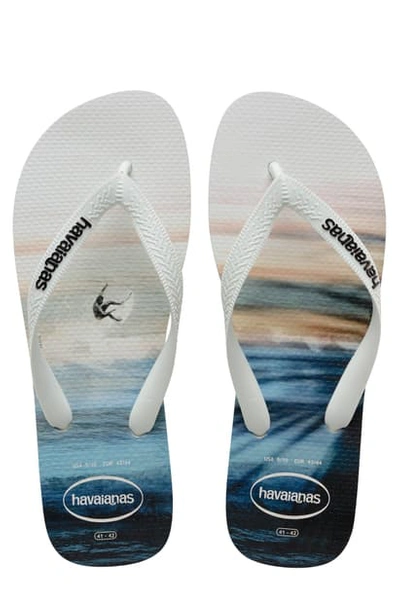 Shop Havaianas 'hype' Flip Flop In White