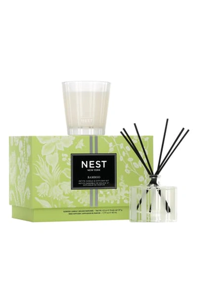 Shop Nest Fragrances Petite Candle & Diffuser Set In Bamboo