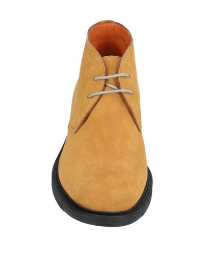 Santoni Ankle Boots In Yellow