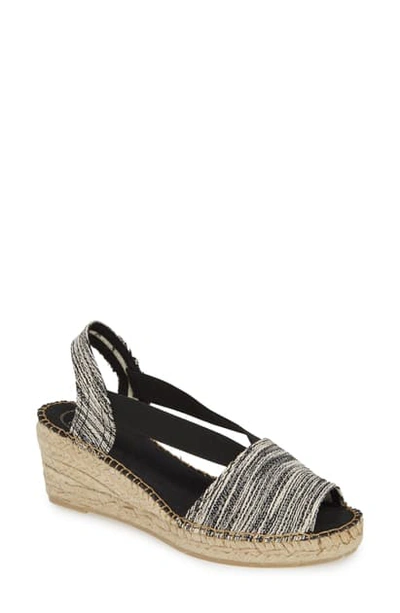 Shop Toni Pons Taga Sandal In Black/ White Fabric