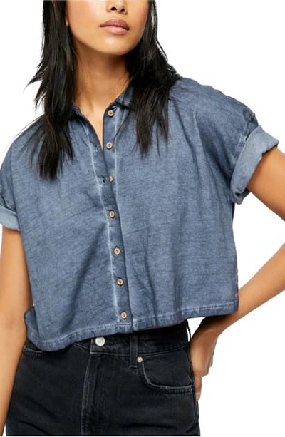 Shop Free People Weekend Rush Top In Navy