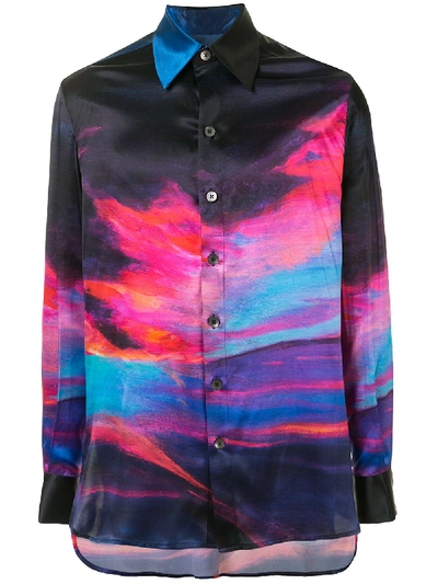 Shop Necessity Sense Ted Psychedalic Oil Painting Shirt In Multicolour