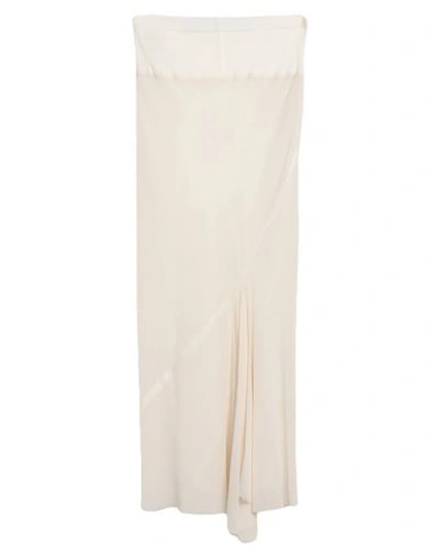 Shop Rick Owens 3/4 Length Skirts In Ivory