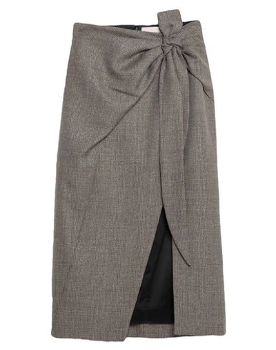 Shop Peter Pilotto Midi Skirts In Grey