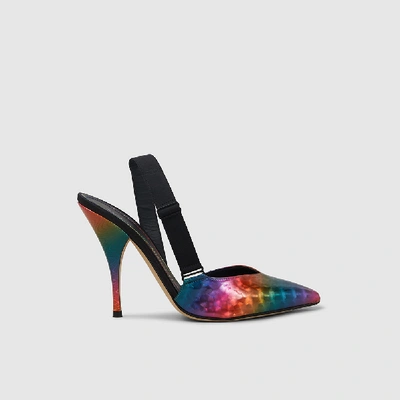 Pre-owned Marco De Vincenzo Multicoloured Hologram Slingback High Heel Pumps It 36.5 In Multicolor