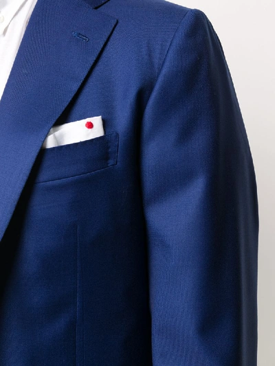 Shop Kiton Single-breasted Suit In Blue