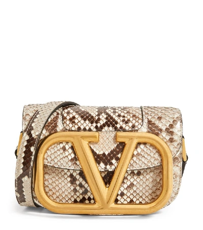 Shop Valentino Garavani Small Python Supervee Cross-body Bag