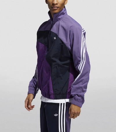 Adidas Originals Adidas Spirit Usa Off Center Windbreaker In Purple |  ModeSens