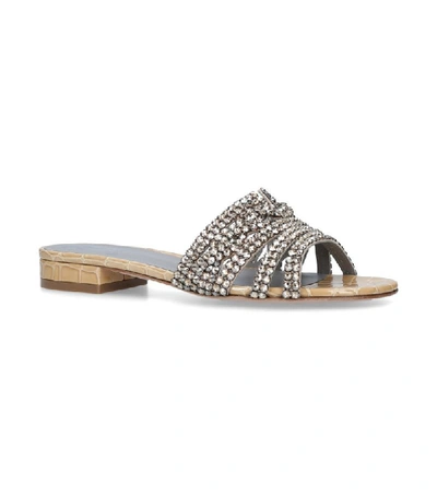 Shop Gina Croc-embossed Bern Sandals