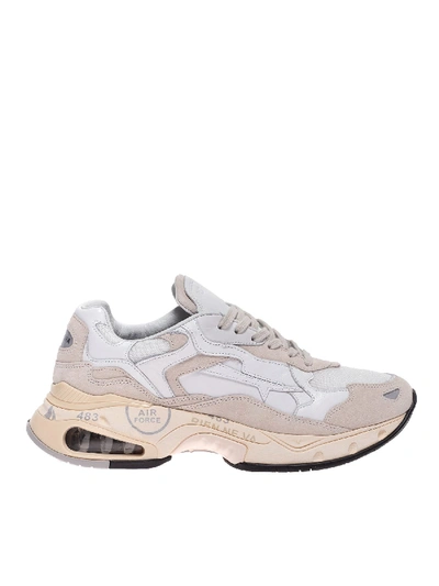 Premiata Sharky Sneakers In White And Nude | ModeSens