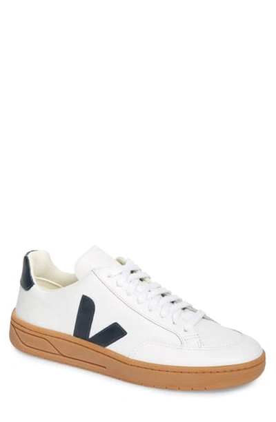 Shop Veja V-12 Sneaker In Extra White/ Nautico Gum Soles