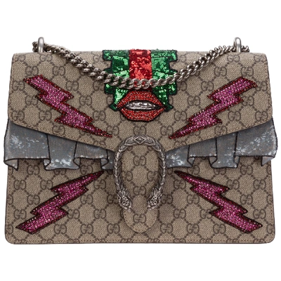 Shop Gucci Women's Shoulder Bag  Dionysus Medium Embroidered In Brown