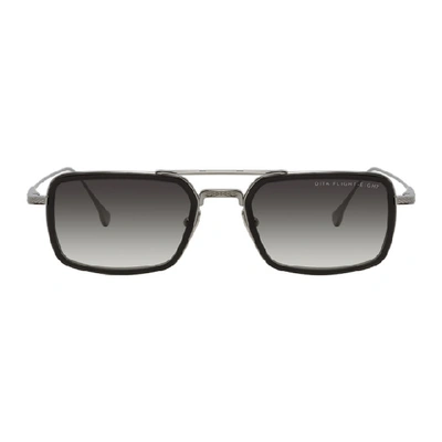 Shop Dita Gunmetal And Black Flight-eight Sunglasses In 01 Smkgrycb