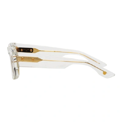 Shop Dita Transparent And Yellow Muskel Sunglasses In Crysylwgld