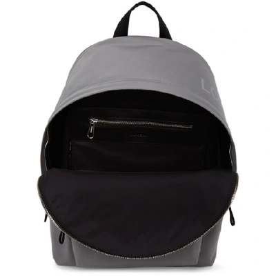 Shop Burberry Grey Logo 'horseferry' Backpack In Cloud Grey