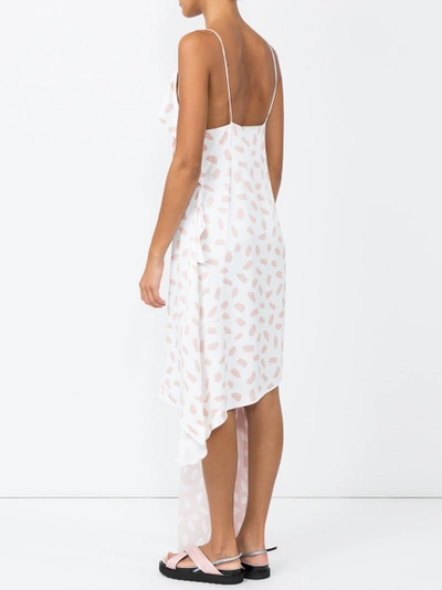 Shop Off-white The Webster X  Exclusive Brushed-pattern Draped Dress Pink