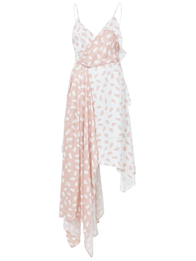 Shop Off-white The Webster X  Exclusive Brushed-pattern Draped Dress Pink