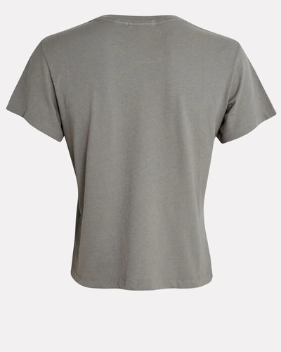 Shop Agolde Linda Boxy Cotton T-shirt In Grey