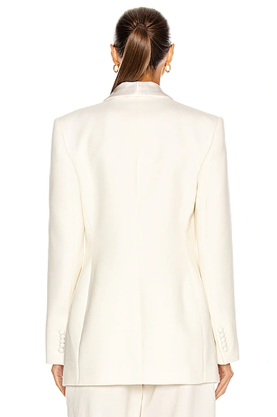 Shop Wardrobe.nyc Tuxedo Blazer In Off White