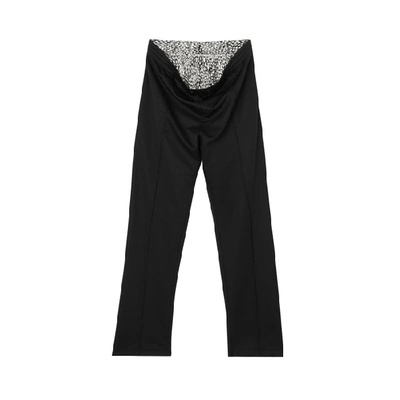 Shop Burberry Crystal Detail Double-waist Jersey Trackpants In Black