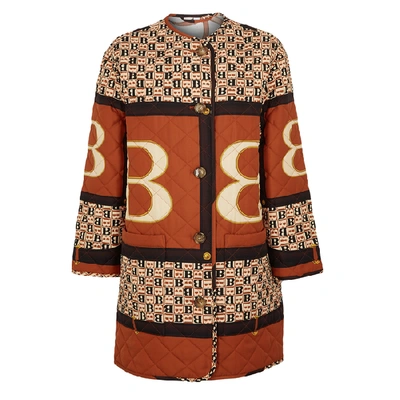 Shop Burberry Bardsey Printed Quilted Jacket