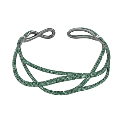 Shop Atelier Swarovski Tigris Statement Necklace - Emerald Green
