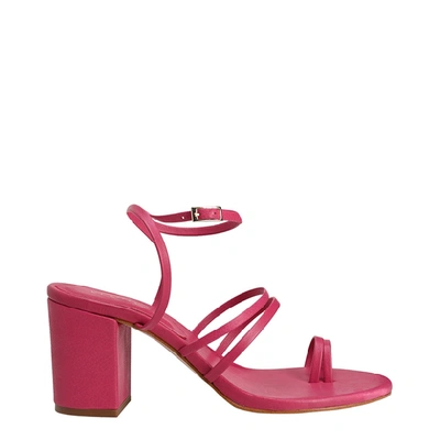 Shop Alohas Mochi Heeled Leather Sandals In Pink