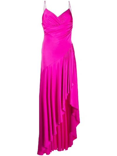 Shop Alexandre Vauthier Draped Maxi Dress In Pink