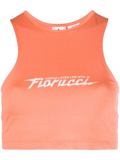 Shop Fiorucci X Adidas Cropped Top In Orange