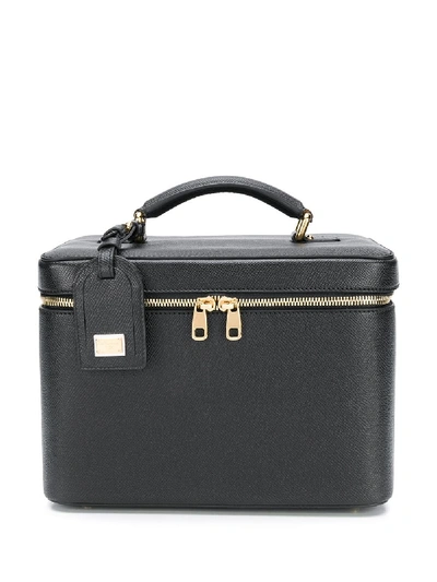 Shop Dolce & Gabbana Boxy Vanity Bag In Black