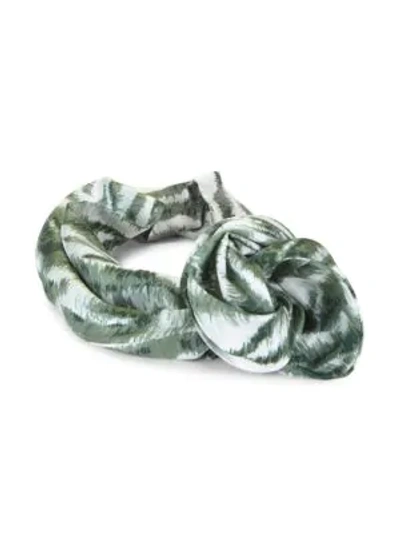 Shop Cult Gaia Gaia's Knotted Tie-dye Turban In Seaspray