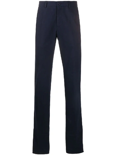 Shop Lanvin Mid-rise Fitted Chinos In Blue