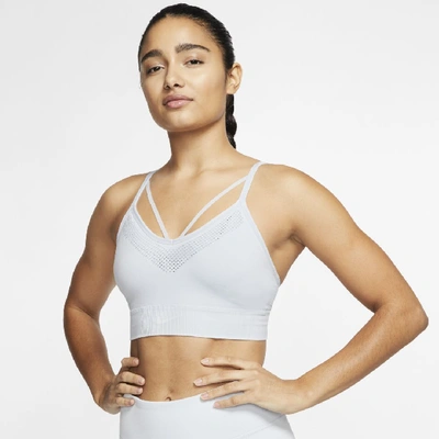 Nike Seamless Women's Light-support Sports Bra In Blue | ModeSens