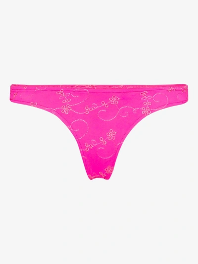 Shop Frankies Bikinis Anna Bikini Top In Pink