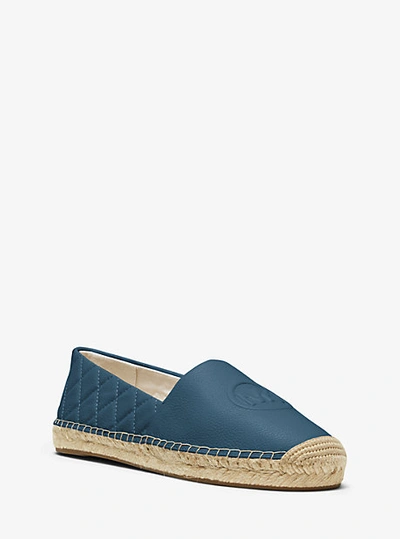 Michael Kors Dylan Quilted Leather Espadrille In Blue | ModeSens