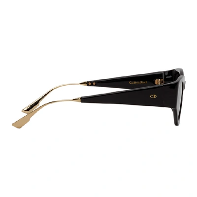 Shop Dior Black Catstyle1 Sunglasses In 0807 Black