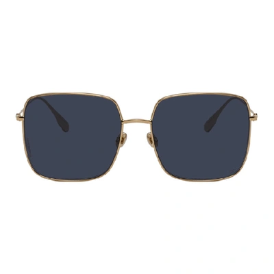 Shop Dior Gold & Blue Stellaire1 Sunglasses In Lks Blue