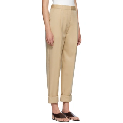 Shop The Row Beige Marta Trousers In Bei Beige