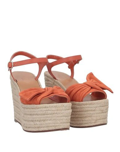 Shop Valentino Sandals In Orange