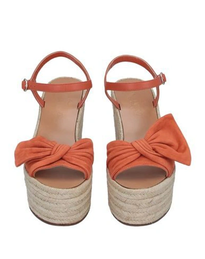 Shop Valentino Sandals In Orange