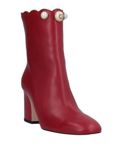 Shop Gucci Ankle Boot In Red