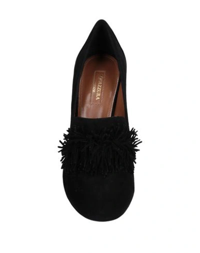 Shop Aquazzura Loafers In Black