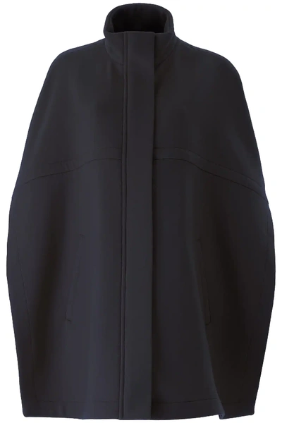 Shop Stella Mccartney Logo Tape Cape In Blue