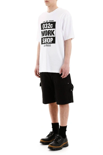 Shop 032c T-shirt With Workshop Logo In White,black