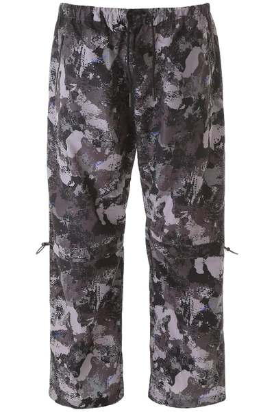 Shop Marcelo Burlon County Of Milan Camouflage Nylon Pants In Grey,black