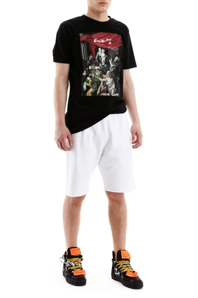 Shop Off-white Caravaggio Print Bermudas In White,black