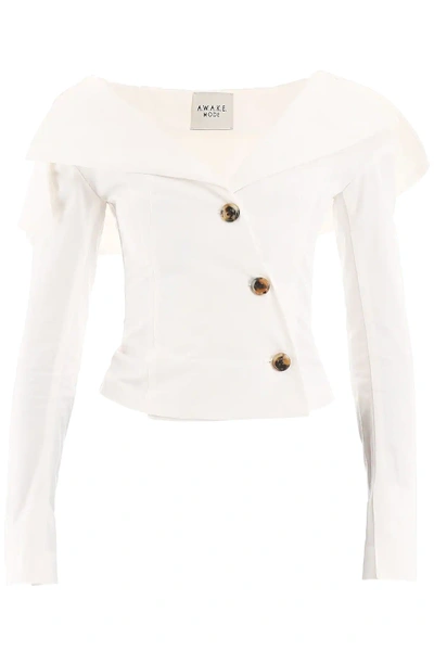 Shop A.w.a.k.e. Buttoned Jacket-top In White
