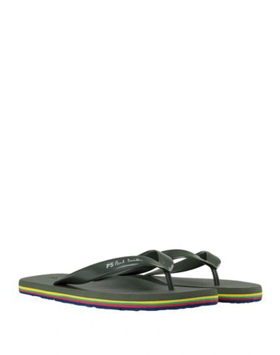 Shop Ps By Paul Smith Toe Strap Sandals In Military Green