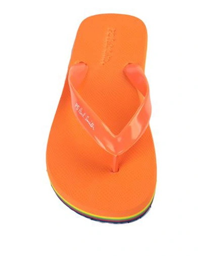 Shop Ps By Paul Smith Toe Strap Sandals In Orange