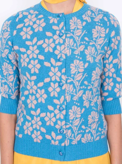 Shop Barrie Floral Embroidered Cardigan